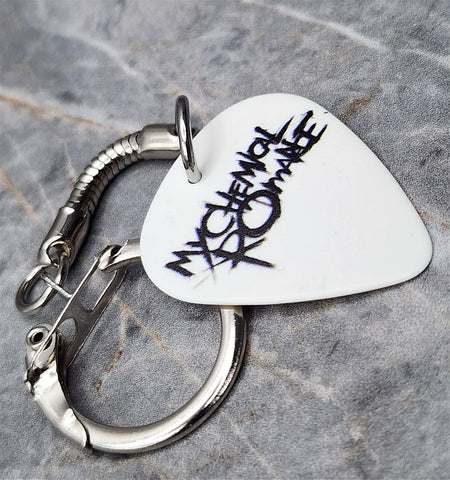 My Chemical Romance White Guitar Pick Keychain