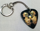 Metallica Skull Artwork Guitar Pick Keychain