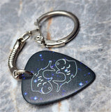 Horoscope Astrological Sign Pisces Guitar Pick Keychain