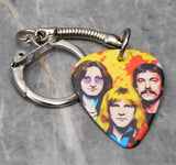 Rush Colorful Group Illustration Guitar Pick Keychain
