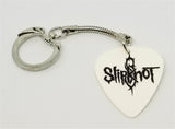 Slipknot White Guitar Pick Keychain