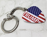 Trump American Flag Guitar Pick Key Chain