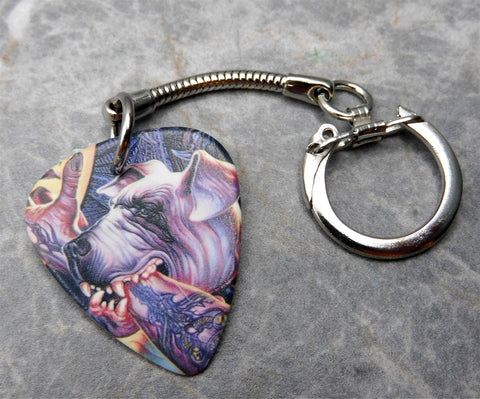 Warrant Dog Eat Dog Guitar Pick Keychain