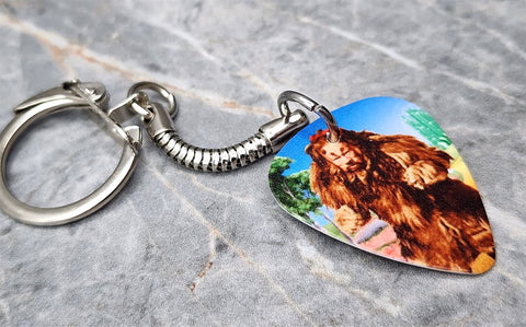 The Wizard of Oz Cowardly Lion Guitar Pick Keychain