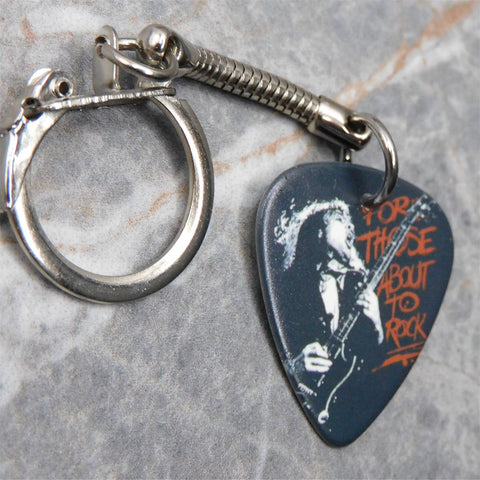 AC/DC For Those About to Rock Guitar Pick Keychain