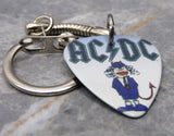 AC/DC Angus Young Devil Guitar Pick Keychain