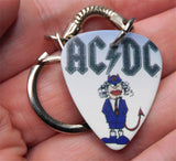 AC/DC Angus Young Devil Guitar Pick Keychain