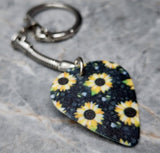 Sunflowers Guitar Pick Keychain