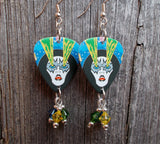 Ace Frehley Guitar Pick Earrings with Swarovski Crystal Dangles