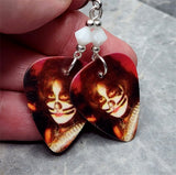 Kiss Peter Criss Guitar Pick Earrings with White Swarovski Crystals