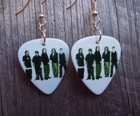 Korn Group Photo Guitar Pick Earrings