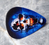 Skull with Fire Inside Guitar Pick Pin or Tie Tack