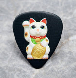 Lucky Cat Black Guitar Pick Pin or Tie Tack