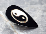 Yin and Yang Black Guitar Pick Pin or Tie Tack