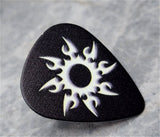 Tribal Sun Black Guitar Pick Pin or Tie Tack