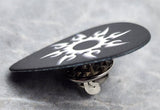 Tribal Sun Black Guitar Pick Pin or Tie Tack