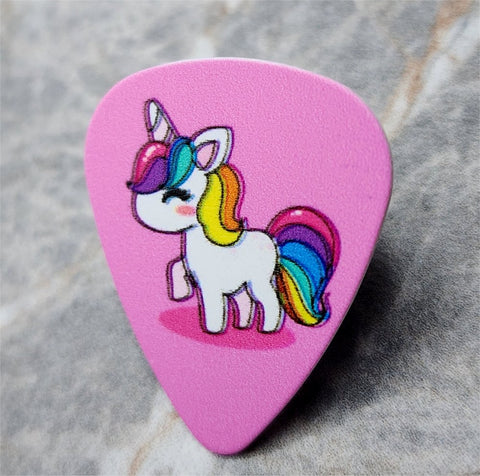 Unicorn Pink Guitar Pick Pin or Tie Tack