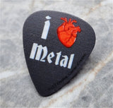 I Heart Metal Guitar Pick Pin or Tie Tack