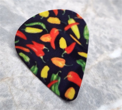 Chili Peppers Guitar Pick Pin or Tie Tack