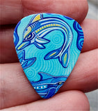 Australian Aboriginal Style Art Dolphin Guitar Pick Pin or Tie Tack