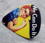 Rosie the Riveter Guitar Pick Pin or Tie Tack