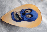Silly Blue Skull Guitar Pick Pin or Tie Tack