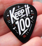 Keep It 100 Guitar Pick Pin or Tie Tack