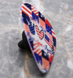 Peace Love America Guitar Pick Pin or Tie Tack