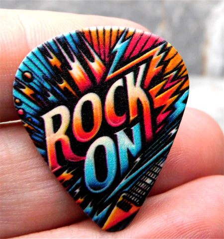 Rock On Guitar Pick Pin or Tie Tack