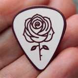 Simple But Beautiful Rose Guitar Pick Pin or Tie Tack