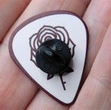 Simple But Beautiful Rose Guitar Pick Pin or Tie Tack