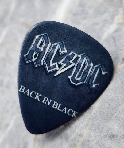 AC/DC Back in Black Guitar Pick Lapel Pin or Tie Tack