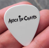 Alice in Chains White Guitar Pick Lapel Pin or Tie Tack