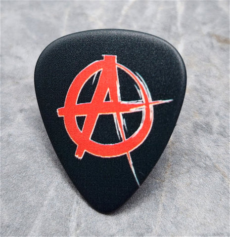 Anarchy Symbol Guitar Pick Pin or Tie Tack