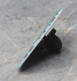 Teal and Black Leopard Print Guitar Pick Pin or Tie Tack