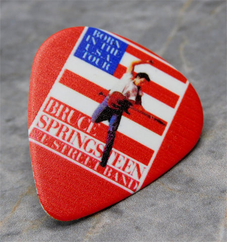 Bruce Springsteen Postage Stamp Guitar Pick Lapel Pin or Tie Tack