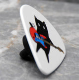 Guitar Playing Cat Guitar Pick Pin or Tie Tack
