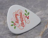 Merry Christmas Guitar Pick Pin or Tie Tack