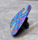 Colorful Cross and Flowers Guitar Pick Pin or Tie Tack