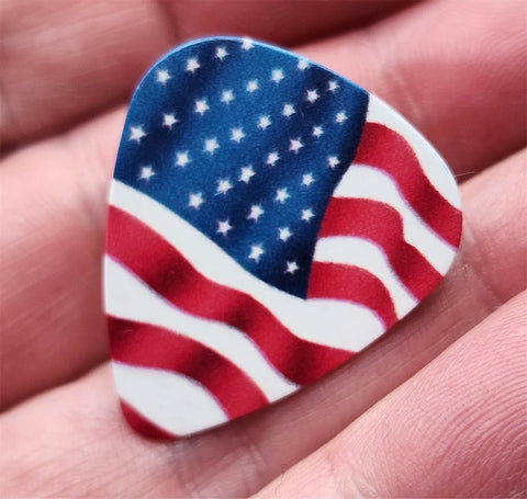 American Flag Guitar Pick Pin or Tie Tack