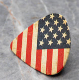 Aged American Flag Guitar Pick Pin or Tie Tack
