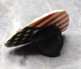 Aged American Flag Guitar Pick Pin or Tie Tack