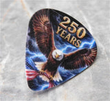 Bald Eagle with an American Flag 250 Years Guitar Pick Pin or Tie Tack