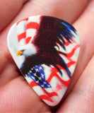 Bald Eagle and an American Flag Guitar Pick Pin or Tie Tack
