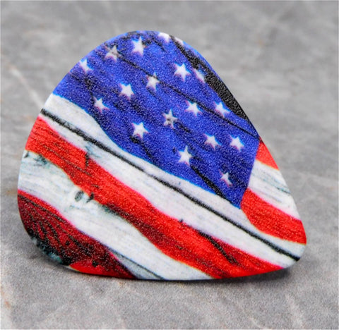American Flag Guitar Pick Pin or Tie Tack