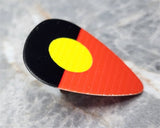 Australian Aboriginal Flag Guitar Pick Pin or Tie Tack