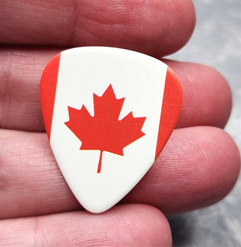 Canadian Flag Guitar Pick Pin or Tie Tack