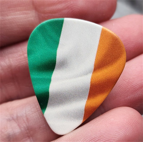 Irish Flag Guitar Pick Pin or Tie Tack
