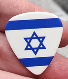 Israeli Flag Guitar Pick Pin or Tie Tack