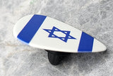 Israeli Flag Guitar Pick Pin or Tie Tack